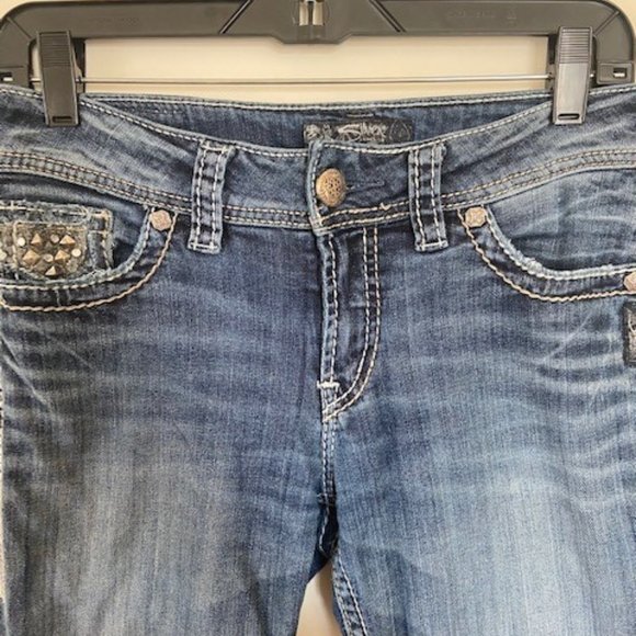 Silver Jeans Suki womens with bedazzled design - Picture 1 of 6